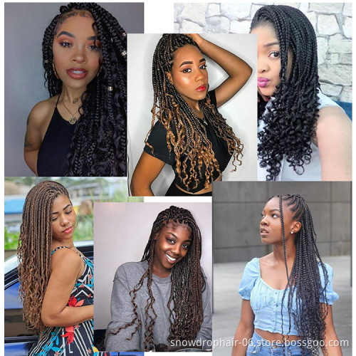 private label customized pony ghana 1b braiding hair wavy  crochet braids